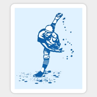 Baseball Pitcher in follow through movement or phase - 03 Sticker